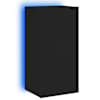 vidaXL teleri seinakapp LED-tuledega, must, 40,5 x 35 x 80 cm