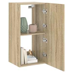 Nástěnná TV skříňka s LED osvětlením dub sonoma 40,5x35x80 cm - obrázek 5