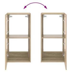 Nástěnná TV skříňka s LED osvětlením dub sonoma 40,5x35x80 cm - obrázek 11