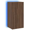 vidaXL teleri seinakapp LED-tuledega, pruun tamm, 40,5 x 35 x 80 cm