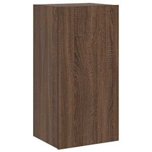 Nástěnná TV skříňka s LED osvětlením hnědý dub 40,5x35x80 cm - obrázek 6
