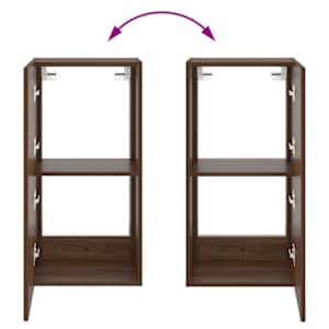 Nástěnná TV skříňka s LED osvětlením hnědý dub 40,5x35x80 cm - obrázek 11