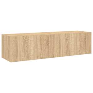 Nástěnné TV skříňky s LED osvětlením 2 ks dub sonoma 60x35x31cm - obrázek 7