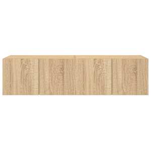Nástěnné TV skříňky s LED osvětlením 2 ks dub sonoma 60x35x31cm - obrázek 9