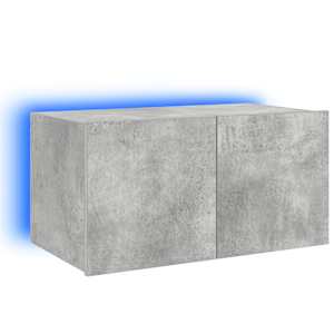 Nástěnná TV skříňka s LED osvětlením betonově šedá 60x35x31 cm - obrázek 2