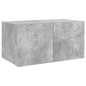 Nástěnná TV skříňka s LED osvětlením betonově šedá 60x35x31 cm - obrázek 7