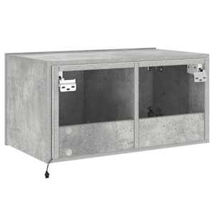 Nástěnná TV skříňka s LED osvětlením betonově šedá 60x35x31 cm - obrázek 11