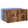 vidaXL teleri seinakapp LED-tuledega, suitsutamm, 60 x 35 x 31 cm