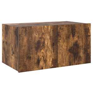 Nástěnná TV skříňka s LED osvětlením kouřový dub 60x35x31 cm - obrázek 6