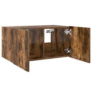 Nástěnná TV skříňka s LED osvětlením kouřový dub 60x35x31 cm - obrázek 7