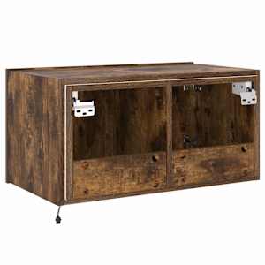 Nástěnná TV skříňka s LED osvětlením kouřový dub 60x35x31 cm - obrázek 10