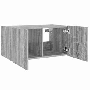 Nástěnná TV skříňka s LED osvětlením šedá sonoma 60x35x31 cm - obrázek 8