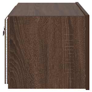 Nástěnná TV skříňka s LED osvětlením hnědý dub 60 x 35 x 31 cm - obrázek 9