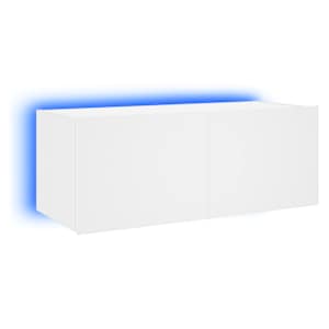 Nástěnná TV skříňka s LED osvětlením bílá 80 x 35 x 31 cm - obrázek 2