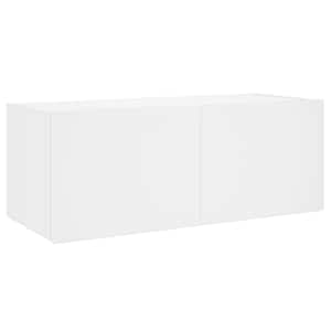 Nástěnná TV skříňka s LED osvětlením bílá 80 x 35 x 31 cm - obrázek 7