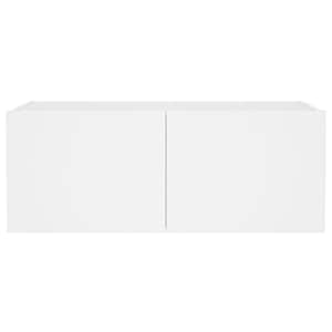 Nástěnná TV skříňka s LED osvětlením bílá 80 x 35 x 31 cm - obrázek 9