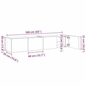 Nástěnné TV skříňky s LED osvětlením 2 ks bílé 80 x 35 x 31 cm - obrázek 16
