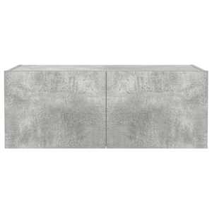 Nástěnná TV skříňka s LED osvětlením betonově šedá 80x35x31 cm - obrázek 9