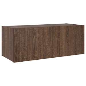 Nástěnná TV skříňka s LED osvětlením hnědý dub 80 x 35 x 31 cm - obrázek 7