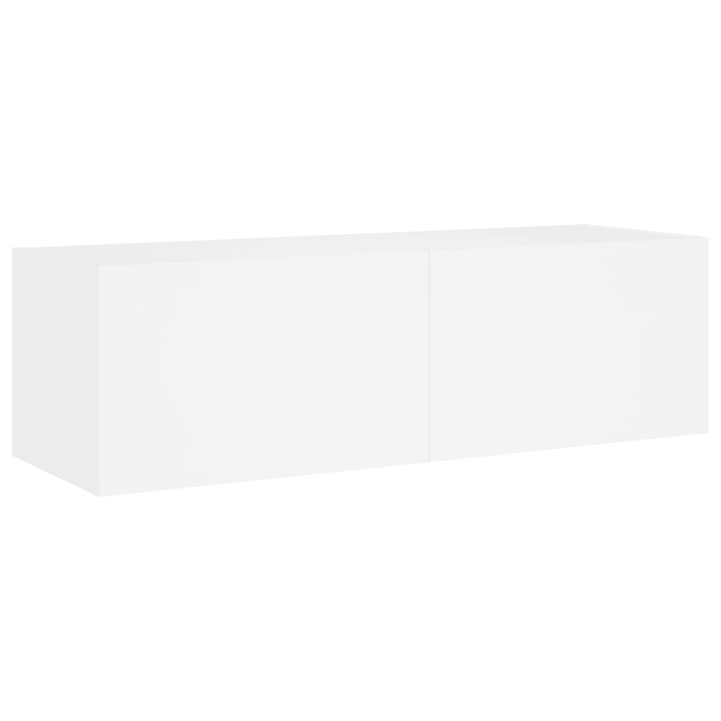 vidaXL Tv-wandmeubel met LED-verlichting 100x35x31 cm wit afbeelding