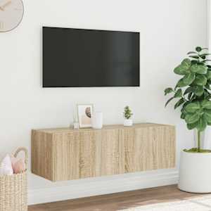 Nástěnná TV skříňka s LED osvětlením dub sonoma 100x35x31 cm - obrázek 5