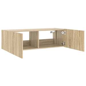 Nástěnná TV skříňka s LED osvětlením dub sonoma 100x35x31 cm - obrázek 8