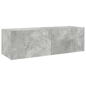 Nástěnná TV skříňka s LED osvětlením betonově šedá 100x35x31 cm - obrázek 3
