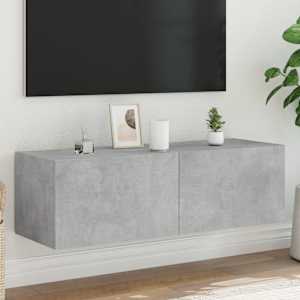 Nástěnná TV skříňka s LED osvětlením betonově šedá 100x35x31 cm - obrázek 1