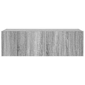 Nástěnná TV skříňka s LED osvětlením šedá sonoma 100x35x31 cm - obrázek 9