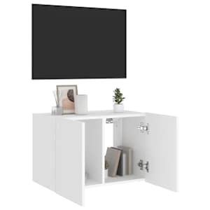 Nástěnná TV skříňka s LED osvětlením bílá 60 x 35 x 41 cm - obrázek 7