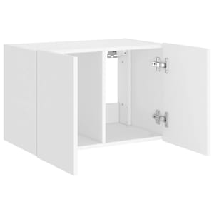 Nástěnná TV skříňka s LED osvětlením bílá 60 x 35 x 41 cm - obrázek 8