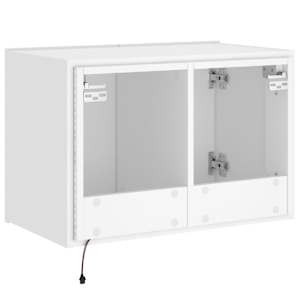 Nástěnná TV skříňka s LED osvětlením bílá 60 x 35 x 41 cm - obrázek 11