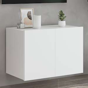 Nástěnná TV skříňka s LED osvětlením bílá 60 x 35 x 41 cm - obrázek 1