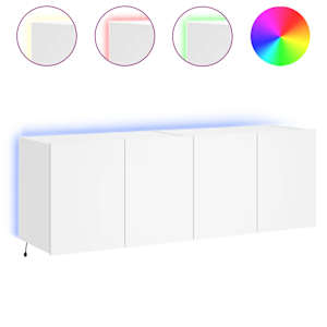 Nástěnné TV skříňky s LED osvětlením 2 ks bílé 60 x 35 x 41 cm - obrázek 2