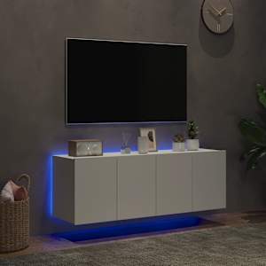 Nástěnné TV skříňky s LED osvětlením 2 ks bílé 60 x 35 x 41 cm - obrázek 4