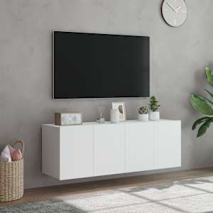 Nástěnné TV skříňky s LED osvětlením 2 ks bílé 60 x 35 x 41 cm - obrázek 5
