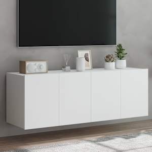 Nástěnné TV skříňky s LED osvětlením 2 ks bílé 60 x 35 x 41 cm - obrázek 1