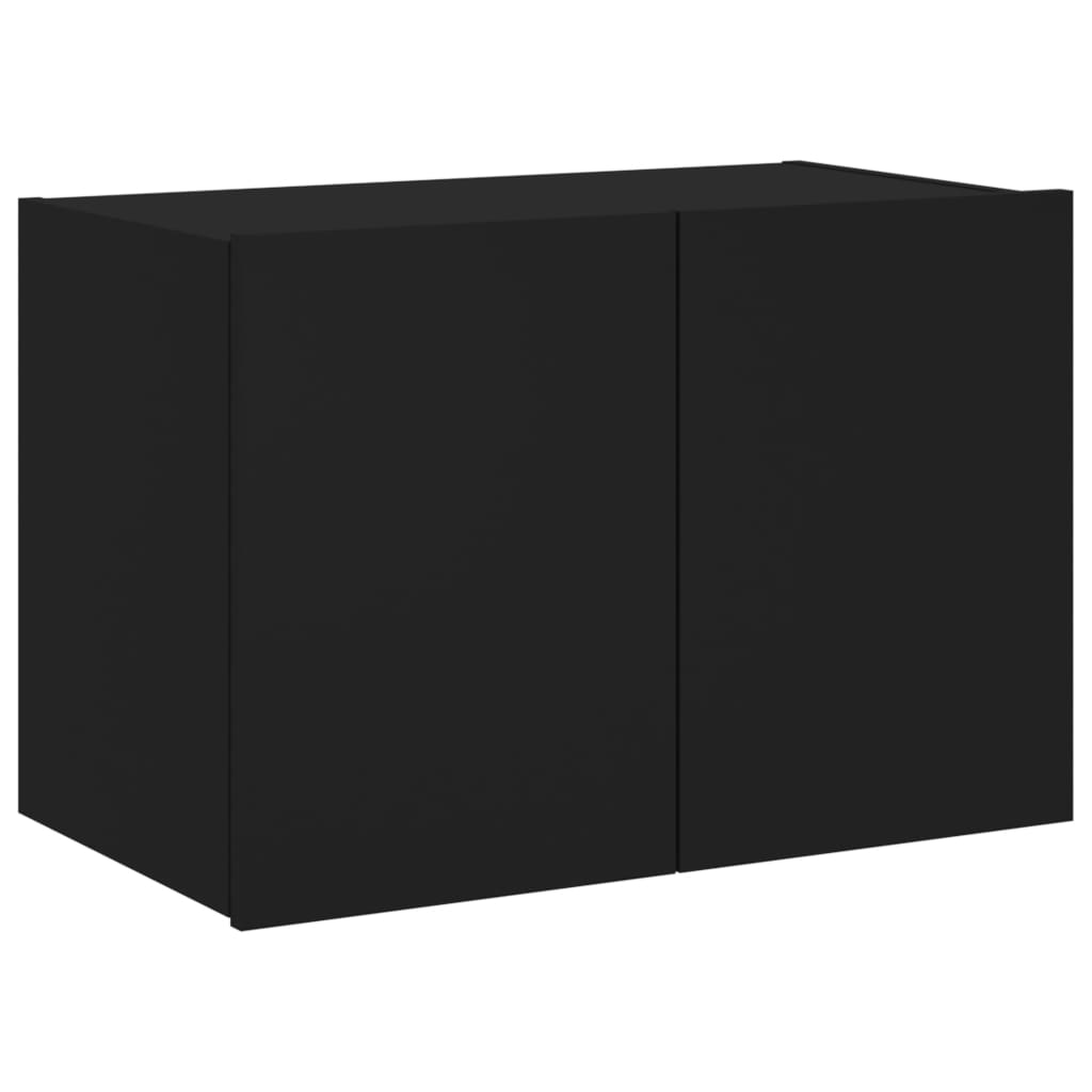 vidaXL Tv-wandmeubel met LED-verlichting 60x35x41 cm zwart afbeelding