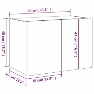 Nástěnná TV skříňka s LED osvětlením černá 60 x 35 x 41 cm - obrázek 17