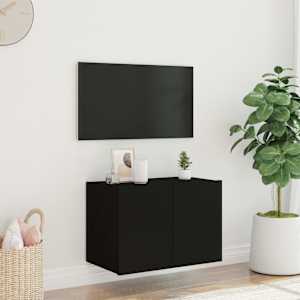 Nástěnná TV skříňka s LED osvětlením černá 60 x 35 x 41 cm - obrázek 5