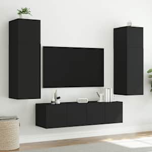 Nástěnná TV skříňka s LED osvětlením černá 60 x 35 x 41 cm - obrázek 6