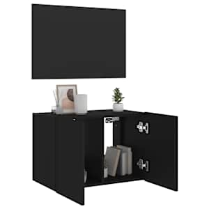 Nástěnná TV skříňka s LED osvětlením černá 60 x 35 x 41 cm - obrázek 7