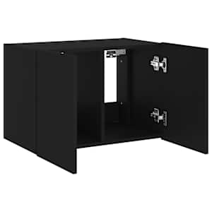 Nástěnná TV skříňka s LED osvětlením černá 60 x 35 x 41 cm - obrázek 8