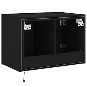 Nástěnná TV skříňka s LED osvětlením černá 60 x 35 x 41 cm - obrázek 11