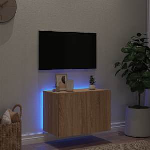 Nástěnná TV skříňka s LED osvětlením dub sonoma 60 x 35 x 41 cm - obrázek 4