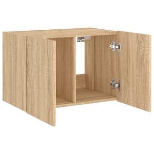 Nástěnná TV skříňka s LED osvětlením dub sonoma 60 x 35 x 41 cm - obrázek 8