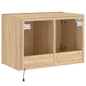 Nástěnná TV skříňka s LED osvětlením dub sonoma 60 x 35 x 41 cm - obrázek 11