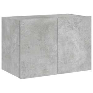 Nástěnná TV skříňka s LED osvětlením betonově šedá 60x35x41 cm - obrázek 3