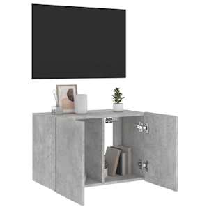 Nástěnná TV skříňka s LED osvětlením betonově šedá 60x35x41 cm - obrázek 6