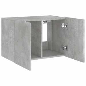 Nástěnná TV skříňka s LED osvětlením betonově šedá 60x35x41 cm - obrázek 7